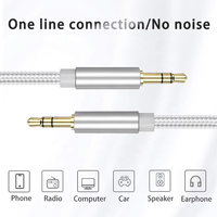Meistverkauftes 3,5-mm-Auto-Klinkenkabel, AUX-Audiokabel, Stecker auf Stecker, Kopfhörer-Verlängerungskabel für Telefon, Kopfhörer, Lautsprecher, Schwarz