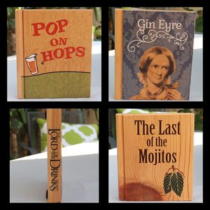 Top Quality Fashion Solid Wood Book Shaped Austen Books <strong>Coasters</strong> <strong>Set</strong> - Product Image 5