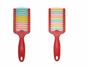 Brosse à cheveux en céramique à poignée en O, outil de coiffage avec poignée en caoutchouc antidérapante et poils doux en poils de sanglier pour démêler les cheveux - Product Image 6