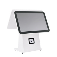 Sistema POS de tienda de conveniencia JSJ al por mayor, sistema POS de pantalla táctil de doble pantalla, sistema operativo Windows, escáner de código de barras de diseño todo en uno