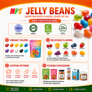 Caramelos de Goma con Sabor a Frutas Bajos en Azúcar MPS, en Forma de Gota Multicolor, con Tamaños de Paquete Personalizables y Empaque a Granel - Product Image 6