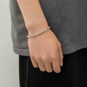 Premium B2B Wholesale 1-Row VVS Moissanite Tennis <b>Bracelets</b> S925 Silver 18K Gold Plated Iced Out Eternity Link Hip Hop Jewelry - Product Image 3