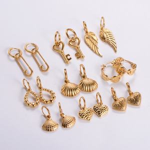 9 Styles Love Earrings Light Luxury <b>Titanium</b> Steel Small and Irregular Peach Heart Small and New Cold Style Women's Ornament - Product Image 1