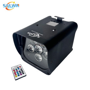 12 luces LED inalámbricas para DJ con batería, 6x18W RGBWAUV, para escenario, con estuche de transporte, ideales para bodas - Product Image 4
