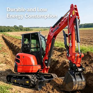 Mini Excavadora de 1.0t, 2.0t, 3.5t, con Certificación EPA y CE, Excavadora Compacta Pequeña para Jardinería, Agricultura y Construcción - Product Image 3