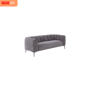 <span class=keywords><strong>Canapé</strong></span> modulaire moderne <span class=keywords><strong>3</strong></span> <span class=keywords><strong>places</strong></span> en tissu avec rembourrage en mousse, forme ronde, pieds en métal, design <span class=keywords><strong>confortable</strong></span> pour salon - Product Image 3