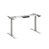 Bureau debout électrique réglable en hauteur à double moteur de haute qualité, cadre en acier inoxydable, bureau de bureau convertible moderne, garantie 5 ans