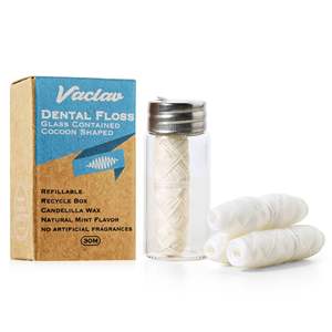 Flosser dentale biodegradabile stampato personalizzato 10 gusti varieta' Pack (linee di seta di mais) Packaging senza plastica marche verdi - Product Image 2