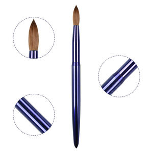 Mayoristas azul púrpura metales mango #2 ~ #24 Kolinsky cabeza peluda Nail Art Brush set y embalaje Acrílico Nail Art Brush - Product Image 3
