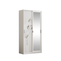 Armoire Moderne en Acier avec Porte Miroir, Meuble de Rangement Métallique pour Vêtements, Verrouillable, pour Chambre à Coucher, Fabrication OEM