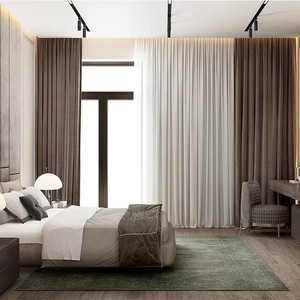 Mới nhất hiện đại rèm cửa đẹp sang trọng âm thanh bằng chứng điện thêu khách sạn phòng khách Màn cửa sổ màn - Product Image 5