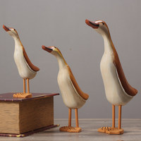 Ensemble de trois figurines d'animaux en bois de style nordique, artisanat décoratif en provenance de Chine pour la décoration de la maison, ornement de bureau, cadeau créatif
