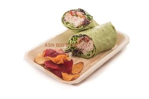 Assiettes à vaisselle écologiques de haute qualité en feuille de palmier Areca Assiettes carrées naturelles biologiques de qualité alimentaire Conceptions personnalisées pour la maison - Product Image 4