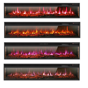 30 "32" 36 "40" 48 "50" 60 "70" Foyer électrique moderne encastré au mur avec flamme super grand décor à vendre - Product Image 5