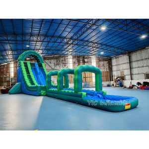 Nouveau design de toboggan aquatique gonflable commercial avec <span class=keywords><strong>piscine</strong></span>, toboggan gonflable en PVC résistant pour les fêtes et événements pour enfants - Product Image 2