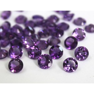 Pierre précieuse naturelle en améthyste africaine de 5 mm, 0,466 ct, taille ronde brillante, pour bijoux - Product Image 3