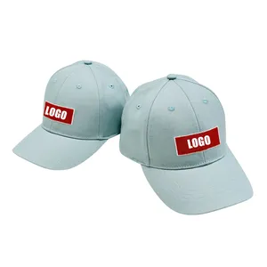 Logotipo personalizado de lujo 100% algodón en blanco 6 paneles gorra de béisbol sombrero impreso Gorras deportivas Cola de Caballo Gorras con logotipo personalizado