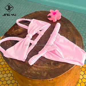 Ensemble de maillot de bain personnalisé avec cordon de serrage, tanga, bikini, maillot de bain 2 pièces, vêtements de bain pour femmes, ensemble de bikini string - Product Image 2