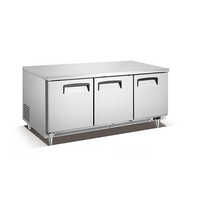 Table de préparation réfrigérée en acier inoxydable avec congélateur et réfrigérateur, certifiée ETL
