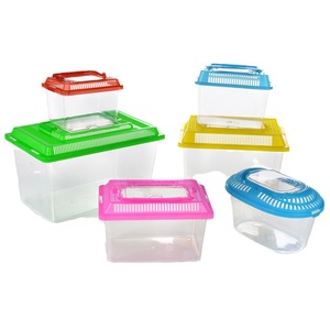 新入荷 小型ロープハンドル付きプラスチックボックス ミニタンク 金魚・カメ・爬虫類・昆虫用 - Product Image 6