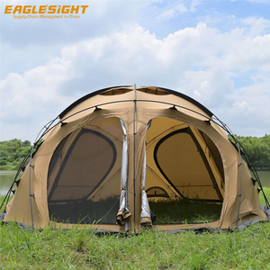 High-End 40D Nylon Silver Coated <b>Large</b> Dome <b>Tent</b> Luxury Waterproof PU Self-Standing 6-8 Person Camping <b>Tent</b> with One Bedroom - Product Image 5