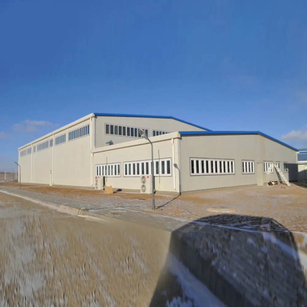 Toptan yüksek kaliteli prefabrik binalar atölye Hangar araba muayene çelik yapı çerçeve spor alanı için
