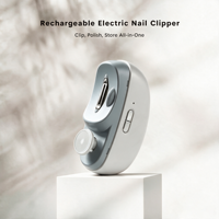 Coupe-ongles électrique 2-en-1 personnalisé avec marque privée, lame en alliage allemand, lime à ongles et polisseuse pour kit manucure usage domestique personnel