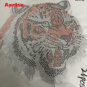 Aprise-Tête de Tigre hot fix strass transfert de chaleur fer sur motif conceptions - Product Image 3