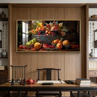 Peinture décorative de luxe pour salon, fruits, cuisine, peinture sur porcelaine de cristal, grand impression verticale, art mural pour salle à manger, LED