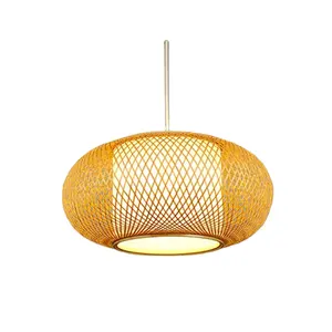 Best selling fancy lighting bamboo handmade crafts chandelier pendant ceiling light modern bamboo furniture