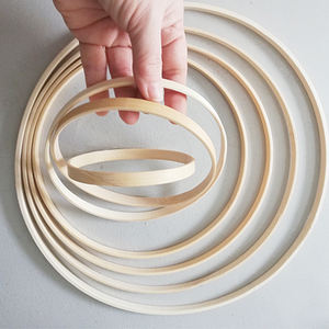 Aros de Madera para Manualidades, <span class=keywords><strong>Precio</strong></span> de Fábrica en China, para Atrapasueños, Macramé, Guirnaldas y Coronas - Product Image 4