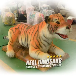 High quality Outdoor Playground Attractive Real Size Animatronic Tiger
