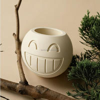 Bougie parfumée de mariage faite à la main en béton avec visage souriant, pot en cire de soja, souvenir festif unique pour les cadeaux des invités de mariage