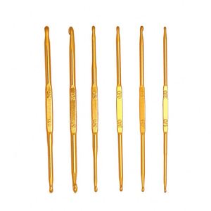 Ganchillo dorado de aleación de aluminio y punto de doble punta - Product Image 2