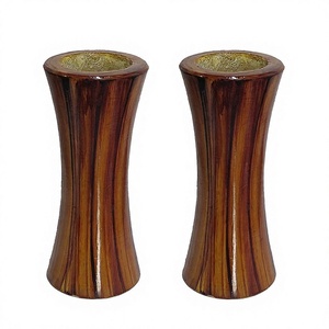 Vase de table en bois fait main moderne, vase à fleurs écologique pour la décoration de la maison, le bureau, ou comme centre de table de mariage - Product Image 1