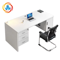 Bureau de direction moderne de luxe, écologique, réglable et automatique en acier, avec tiroirs rétractables et surface de travail confortable pour