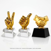 Composants personnalisés de trophée en résine plaqué or sous vide, motif trophée 3D interchangeable, durable, pour la vente en gros