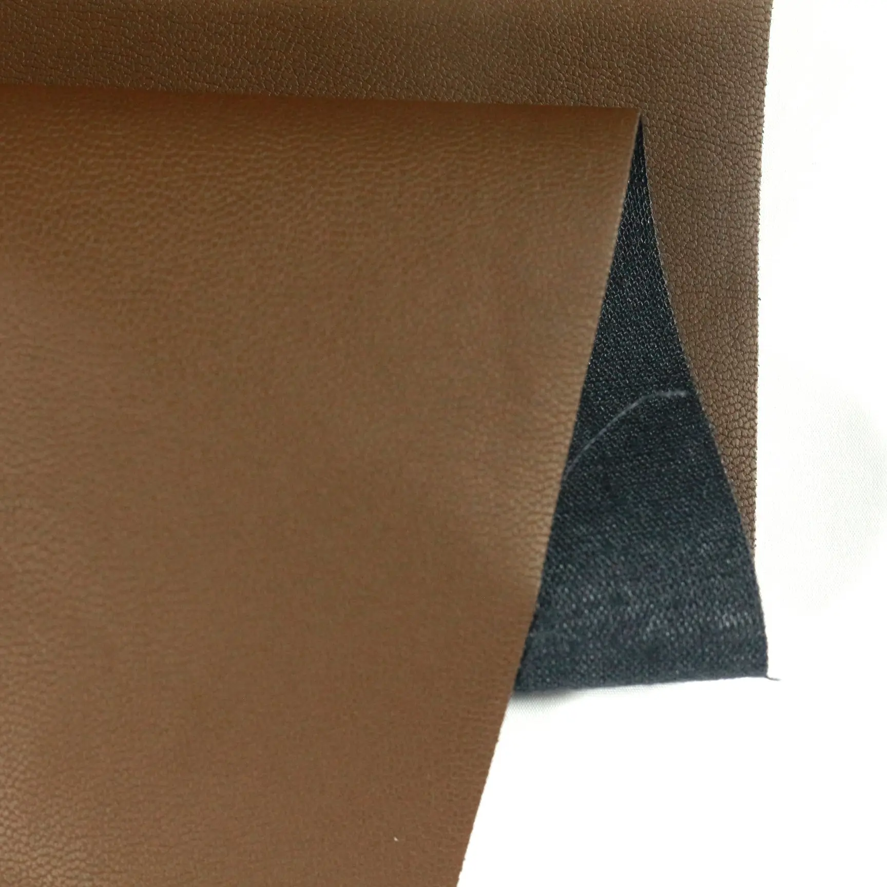 Дизайнерская черная и коричневая обивочная кожаная ткань для обивки из искусственной кожи для дивана
