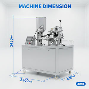 Machine de remplissage et de scellage de tubes semi-automatique pour gels plastiques laminés, nettoyant facial, gel d'<span class=keywords><strong>aloe</strong></span> <span class=keywords><strong>vera</strong></span>, gel capillaire - Product Image 3