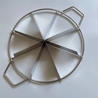 6/7/8 portions rondes en acier inoxydable Cutter en métal Pizza & Cake Divider Tool pour les recettes de cuisson et de pâtisserie