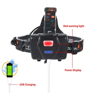 High 1800Lm Led Headlamp XHP50 LED Rechargeable Headlamp Light Zoom Head Torch Super Bright Helmet Hiking Headlamps