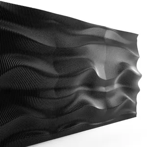 3D Desain Panel Logam Gelombang Dekoratif untuk Dekorasi Bangunan