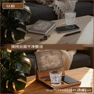 Wooden Desk Organizer With Cat Design Multi Functional Storage <b>Rack</b> For Phone And <b>Drink</b> Holder Desktop Office Organizer - Product Image 3