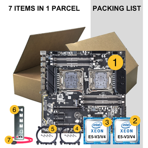 Kit de carte mère PC PANDL NEW <span class=keywords><strong>E</strong></span>-ATX X99-DD41 8x DDR4 RAM avec combo Intel Dual Xeon E5 <span class=keywords><strong>2680</strong></span> <span class=keywords><strong>V4</strong></span> 2680v4 Carte mère X99 double processeur - Product Image 6