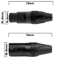 Cable de Micrófono XLR Amarillo y Negro, Macho a Hembra, 3 Pines, Balanceado, con Cubierta de Goma Codificada por Colores para Fácil Identificación, OEM
