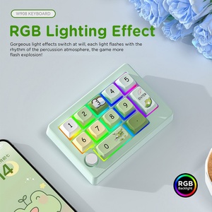 Clavier de jeu mécanique numérique MKESPN W908 RGB, touches entièrement interchangeables à chaud, programmation de macros, sans fil/prise USB-C - Product Image 5