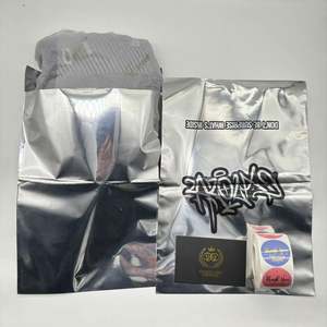 Custom LOGO Printed Silver Mailer <b>Bag</b> Aluminum Foil Metallic Mailing <b>Bags</b> for <b>Clothing</b> Polymailer - Product Image 3