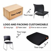 Chaise de conférence empilable rembourrée de haute qualité, chaise de bureau empilable exécutive à prix de gros pour salle de réunion et de formation
