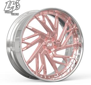 Cerchi in Lega Forgiati Cromati Concavi 2/3 Pezzi 21 22 24 26 28 Pollici Personalizza il LOGO Coprimozzo Flottante - Product Image 1