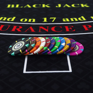 Fichas de póquer de arcilla de 40mm, ficha de juego de casino para juego de mesa de cartas, accesorios de mesa de póquer de monedas de 14g - Product Image 5